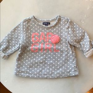 BabyGap girl sweatshirt 3-6 months